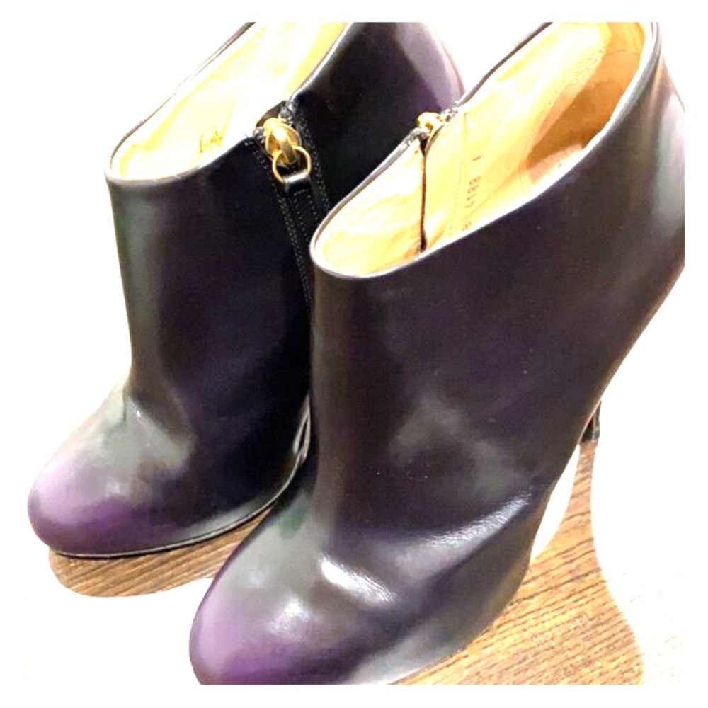 Giuseppe Zanotti black leather, stiletto booties